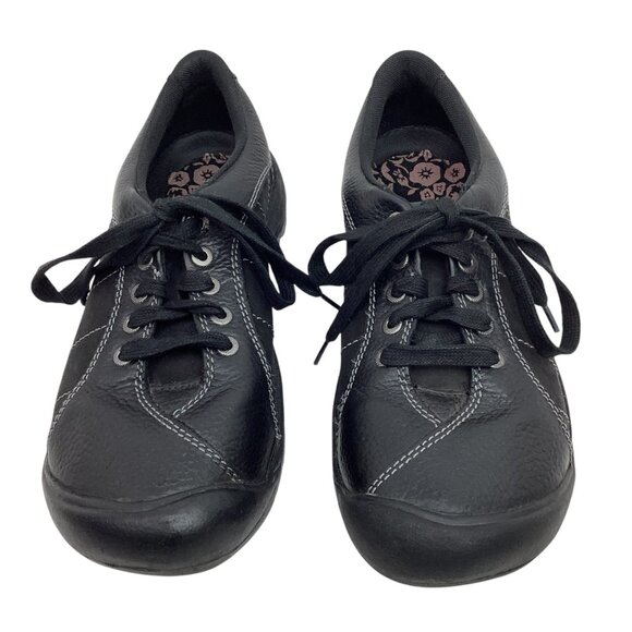 Keen Presidio Womens 8.5 Leather Lace-Up Black Loafers - Picture 3 of 12